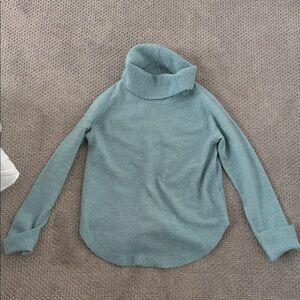 Cozy Turtleneck Sweater - Dusty Teal